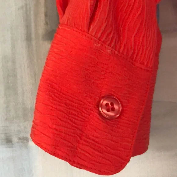 Via Seta Silk Button Down Blouse - Picture 3 of 9